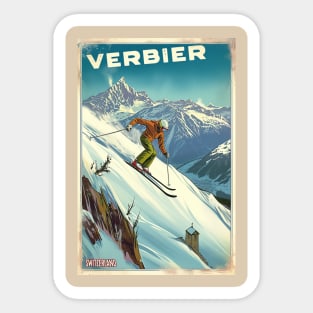 Verbier Switzerland Ski Sticker